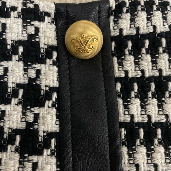 Imperial Midi Shift Dress Houndstooth Size XS Tweed Black White Lined Retro - Picture 5 of 12